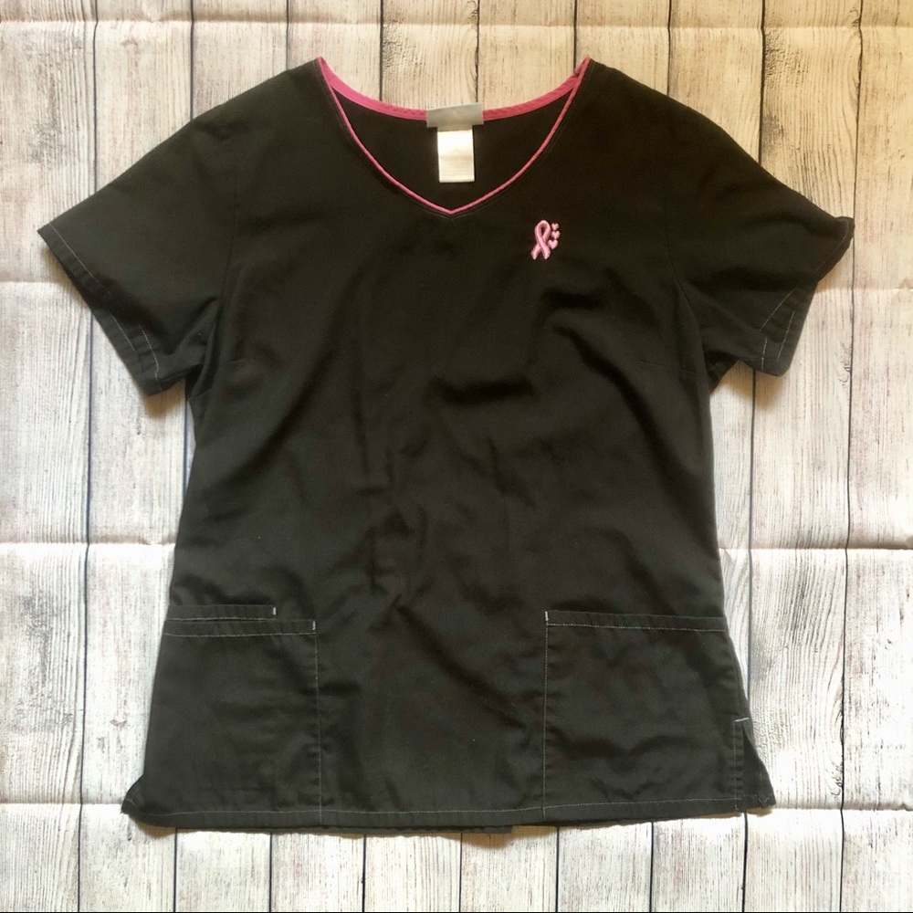 ▪️Pink Ribbon Scrub Top▪️